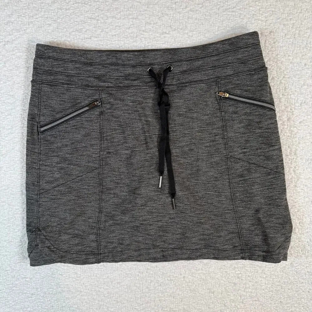 Athleta Womens SM Grey Athletic Mini Metro Short Skort with Pockets